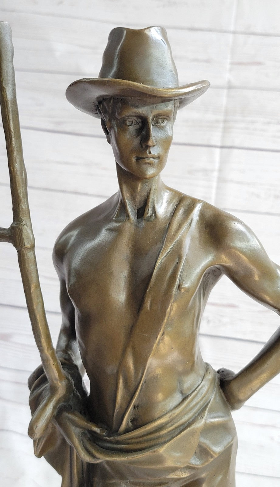 Solid Bronze statute of a farmer by American artist Williams Sculpture Gift