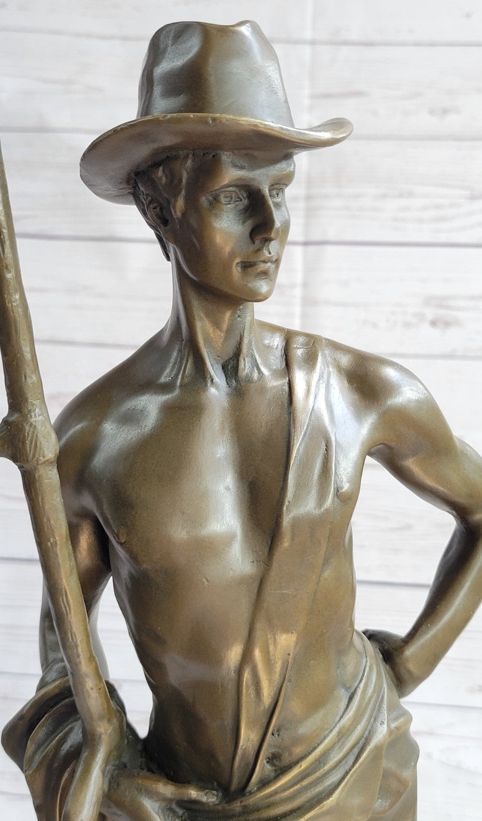 Solid Bronze statute of a farmer by American artist Williams Sculpture Gift