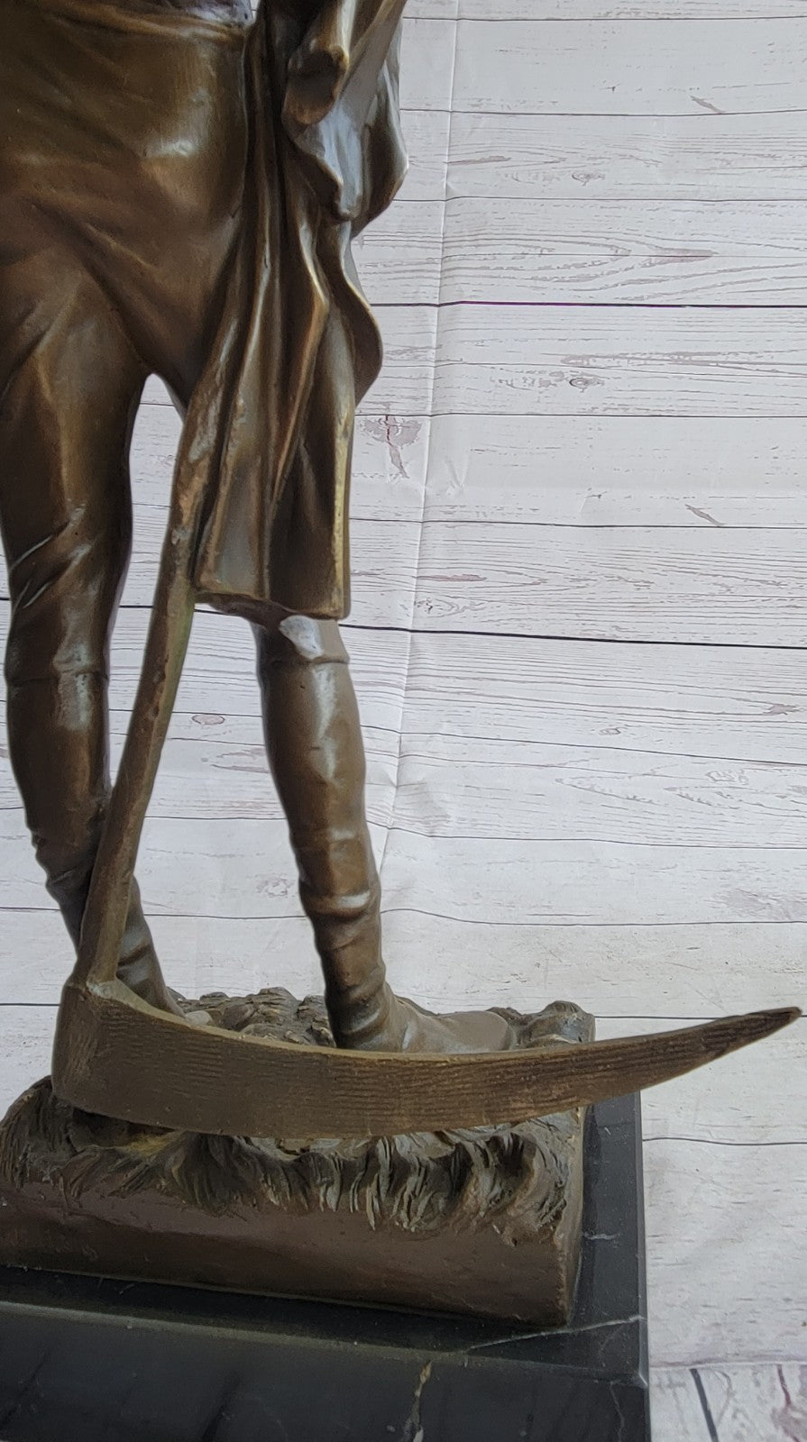 Solid Bronze statute of a farmer by American artist Williams Sculpture Gift