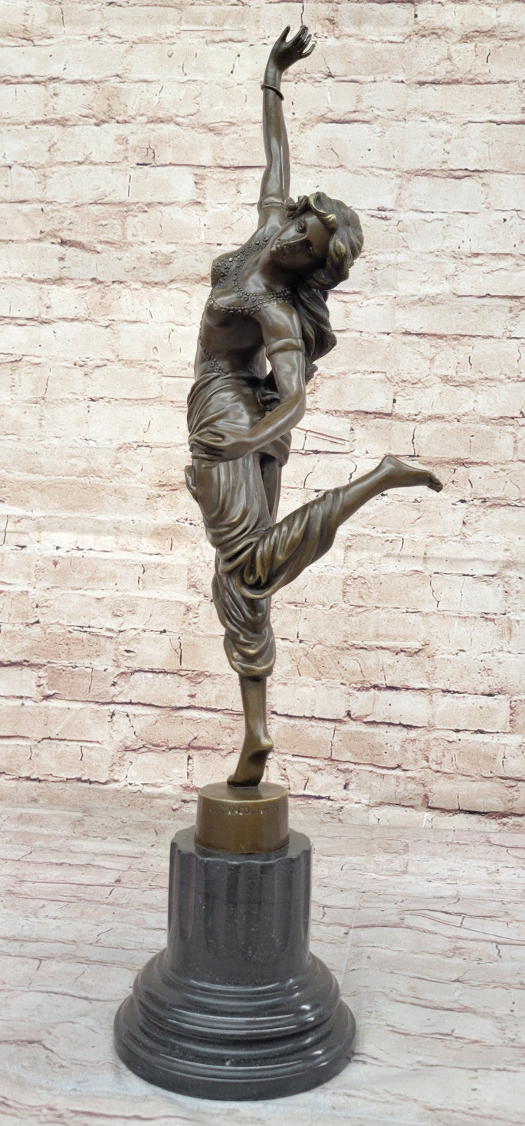 J.R Colinet Bronze "Oriental Dancer" Sculpture: Handcrafted Art Nouveau Figurine