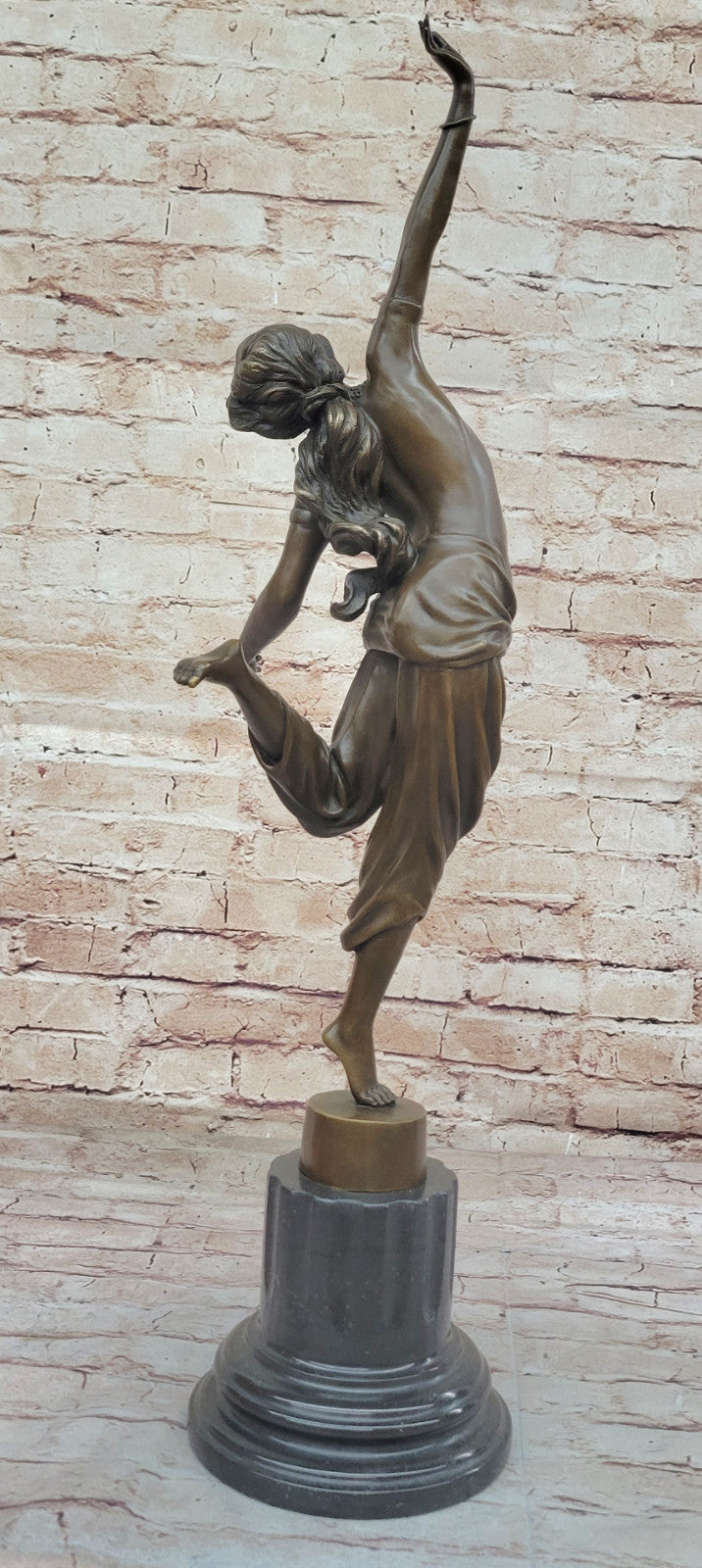 J.R Colinet Bronze "Oriental Dancer" Sculpture: Handcrafted Art Nouveau Figurine