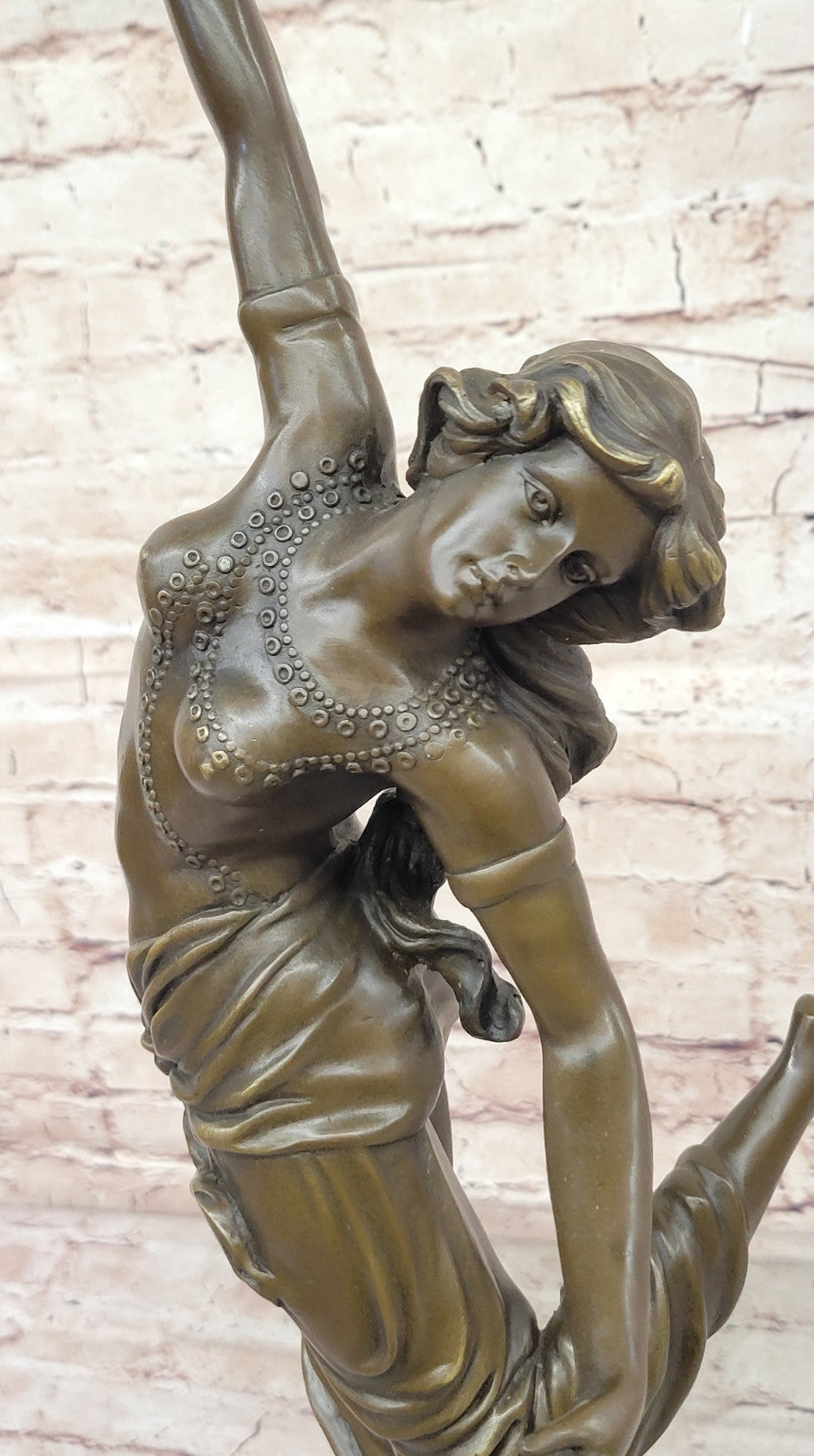 J.R Colinet Bronze "Oriental Dancer" Sculpture: Handcrafted Art Nouveau Figurine