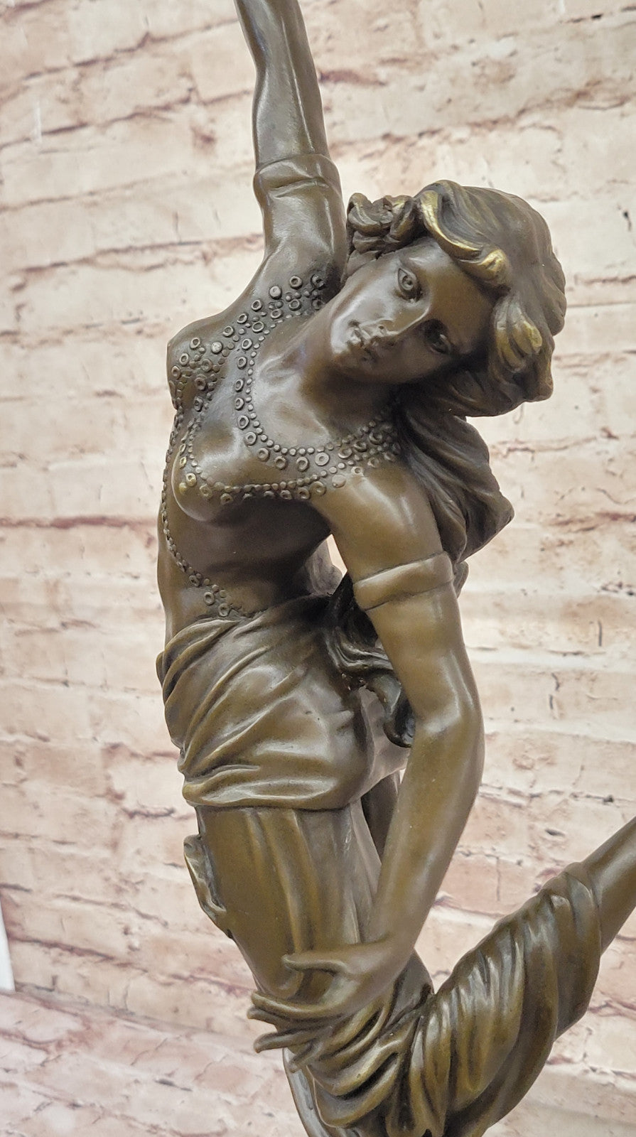 J.R Colinet Bronze "Oriental Dancer" Sculpture: Handcrafted Art Nouveau Figurine