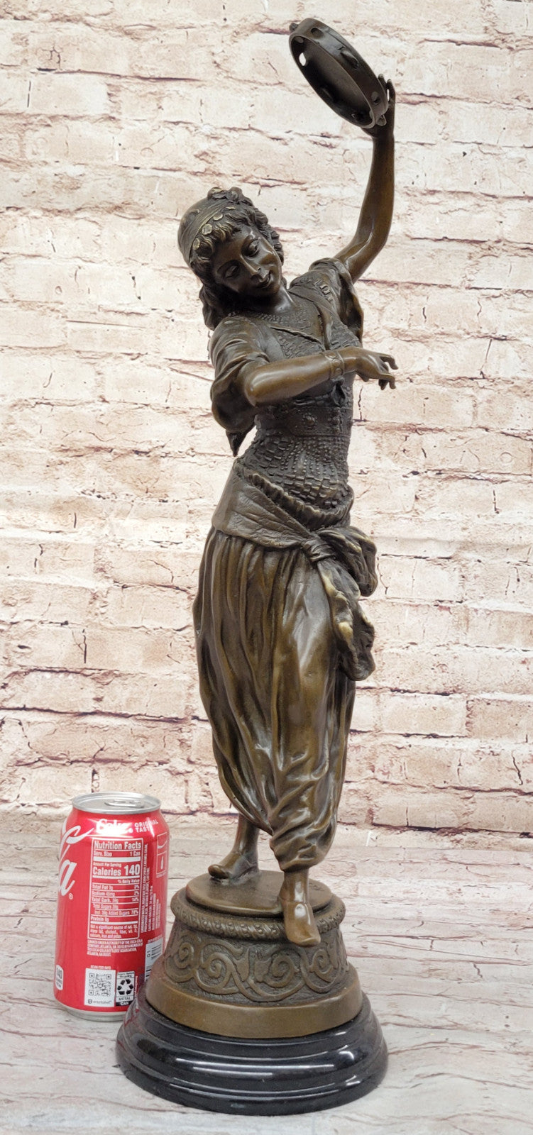 Bouay`s Art Nouveau Style: Handcrafted Bronze Gypsy Dancer Statue Figure