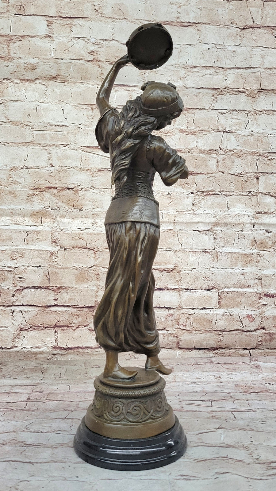 Bouay`s Art Nouveau Style: Handcrafted Bronze Gypsy Dancer Statue Figure