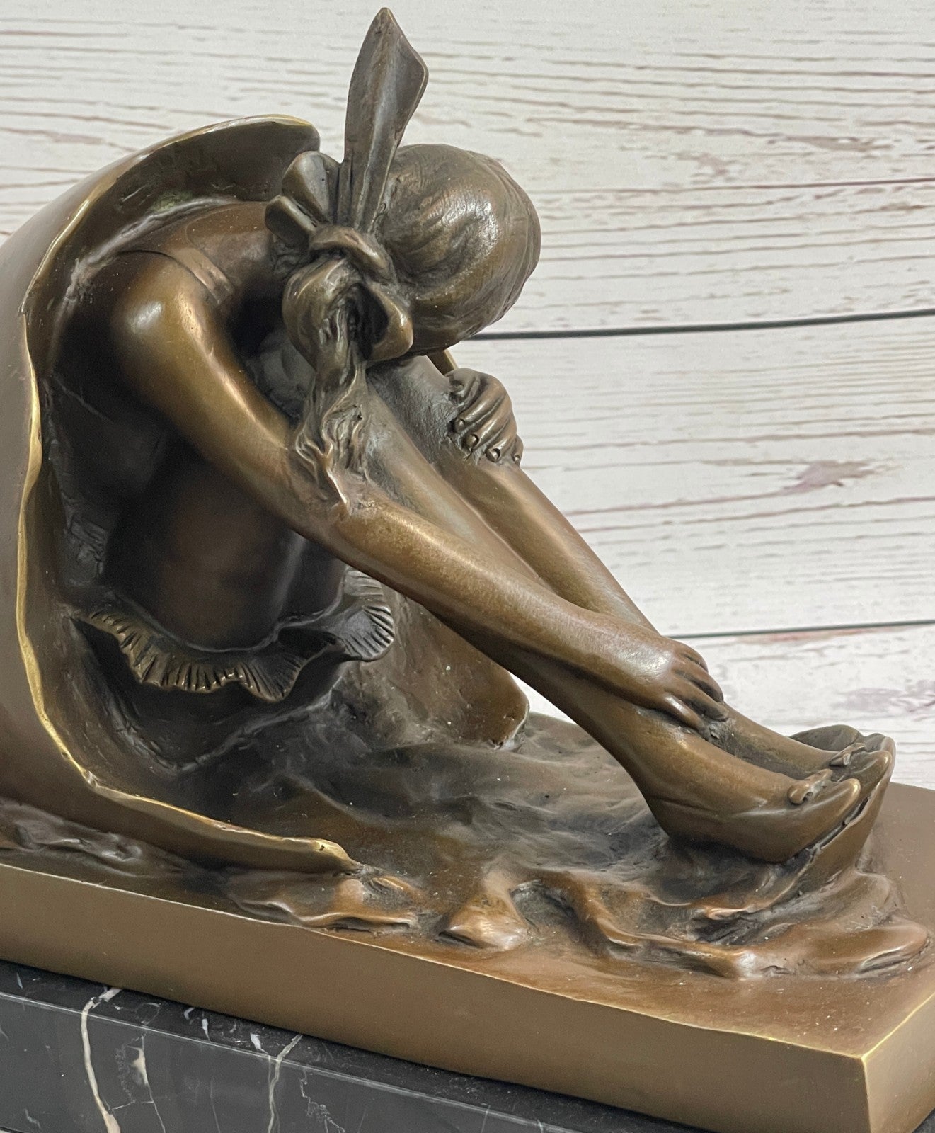 "Cholesterol" Female Emerging From Egg Bronze Sculpture by Bruno Zach Hot Cast