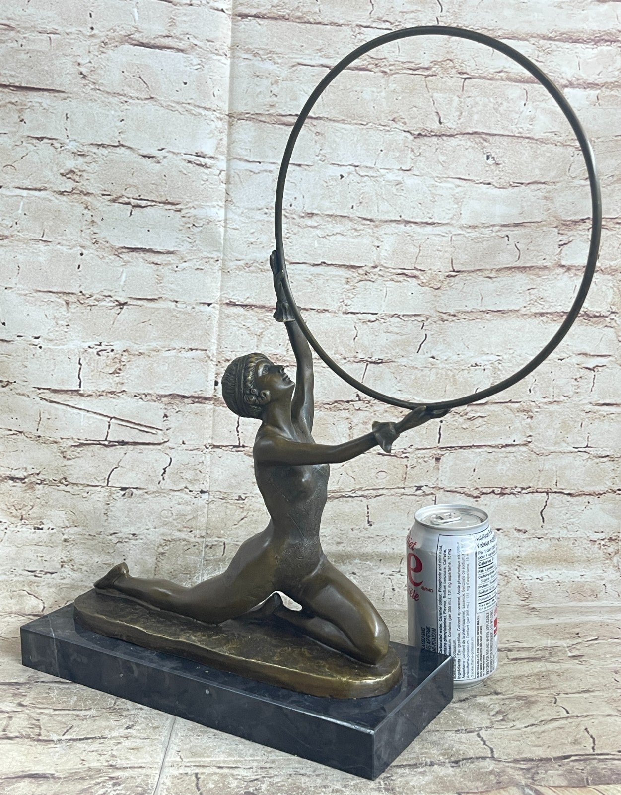 Art Deco Bronze Ring Dancer Statue – Signed Preiss Hot Cast Figurine Gift on Sale
