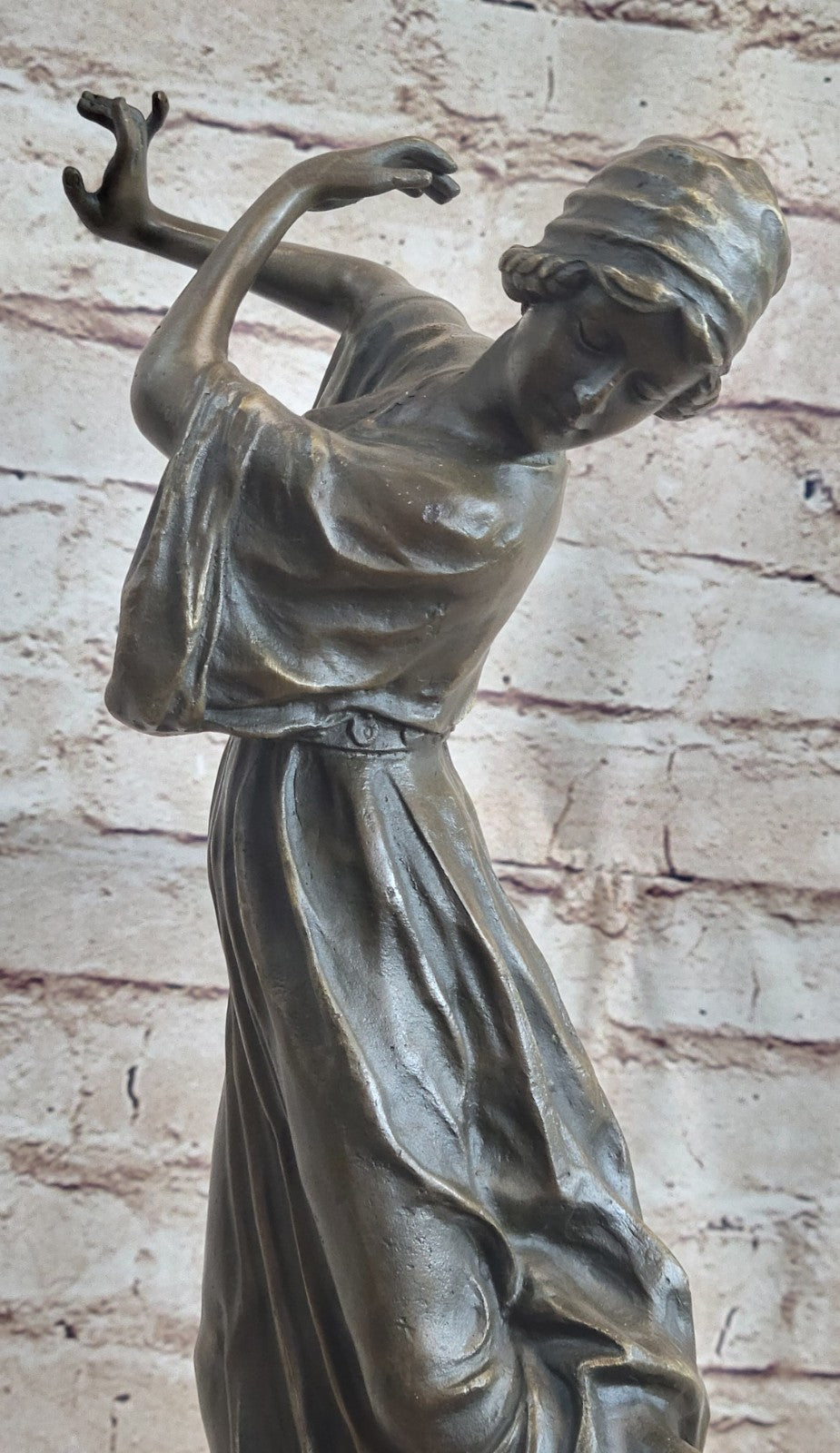 ART DECO ORIGINAL MILO MARBLE DANCER BRONZE STATUE NOUVEAU FIGURINE HOME LARGE FIGURE