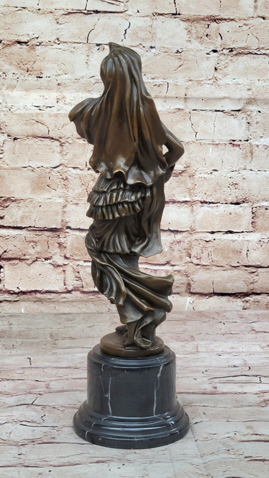 Timeless Beauty: Handmade Bronze Sculpture of a Maiden and Water Jug