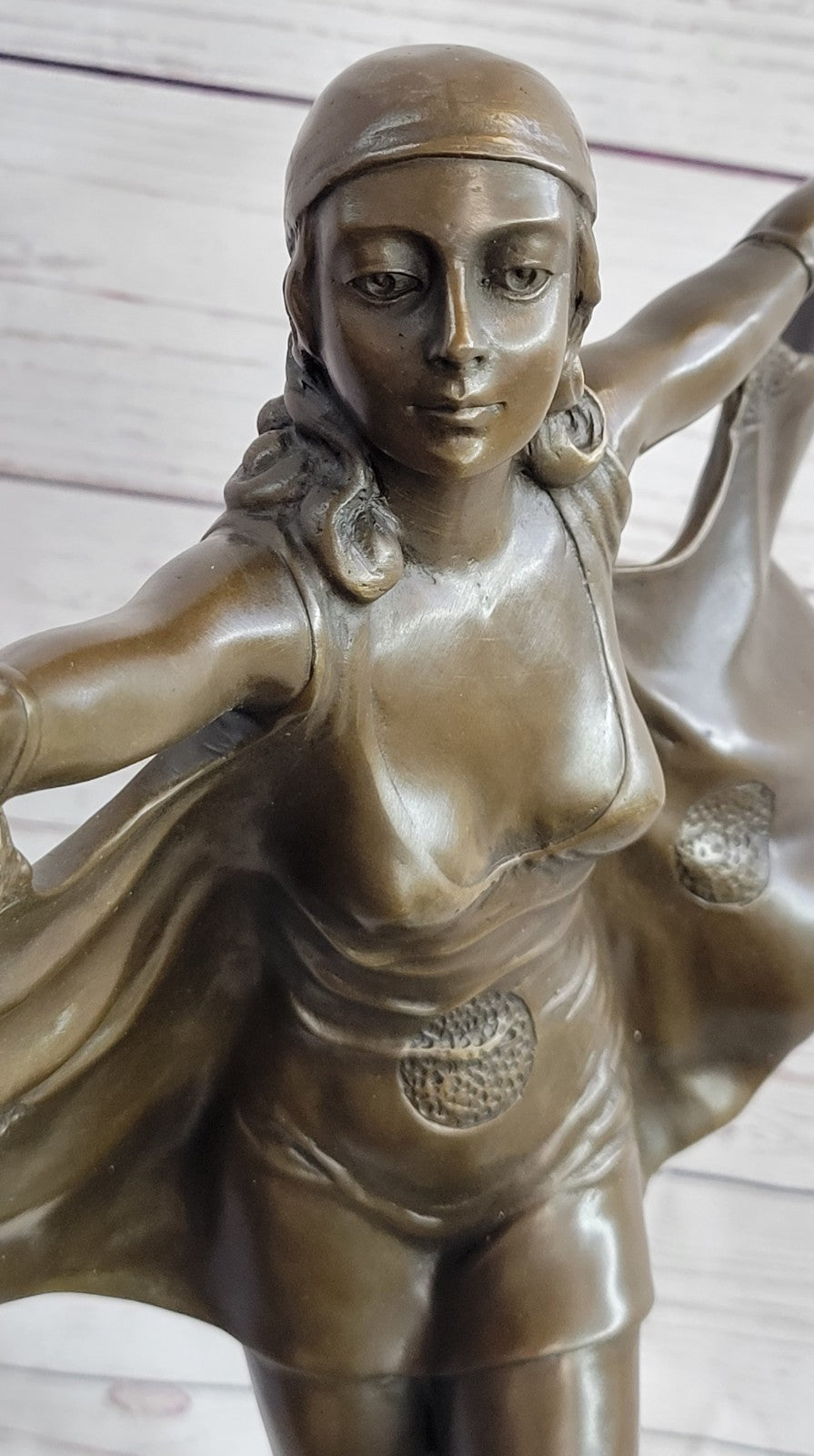 German Prof. Otto Poertzel (1876-1963) "Bat Dancer" Bronze Sculpture / Statue Art