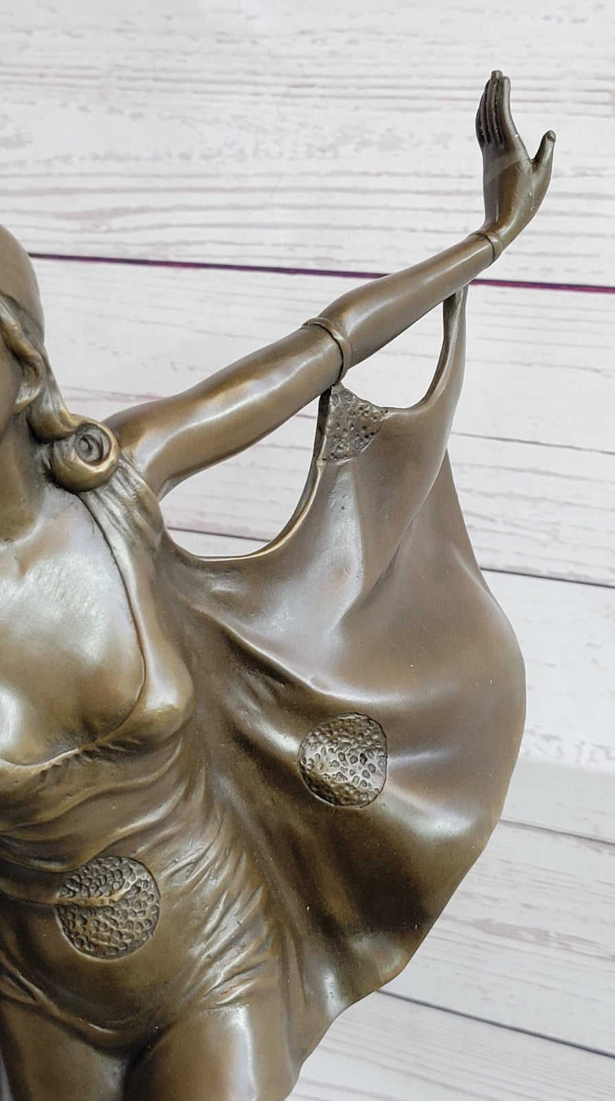German Prof. Otto Poertzel (1876-1963) "Bat Dancer" Bronze Sculpture / Statue Art