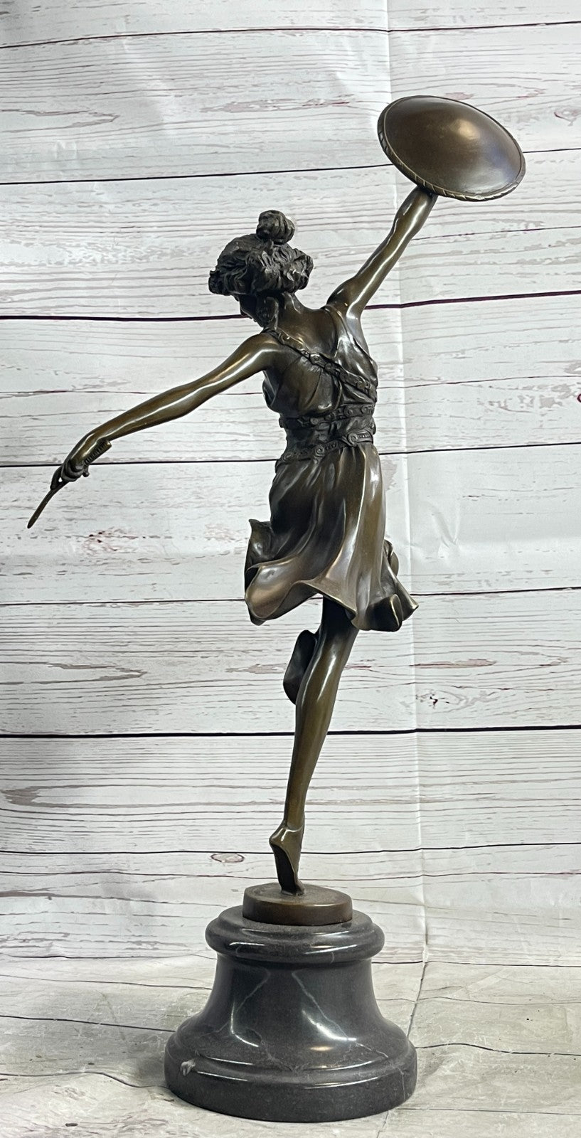 Sensational Oriental Dancer Bronze Sculpture | Claire Colinet Artwork, Musician Lady Figurine