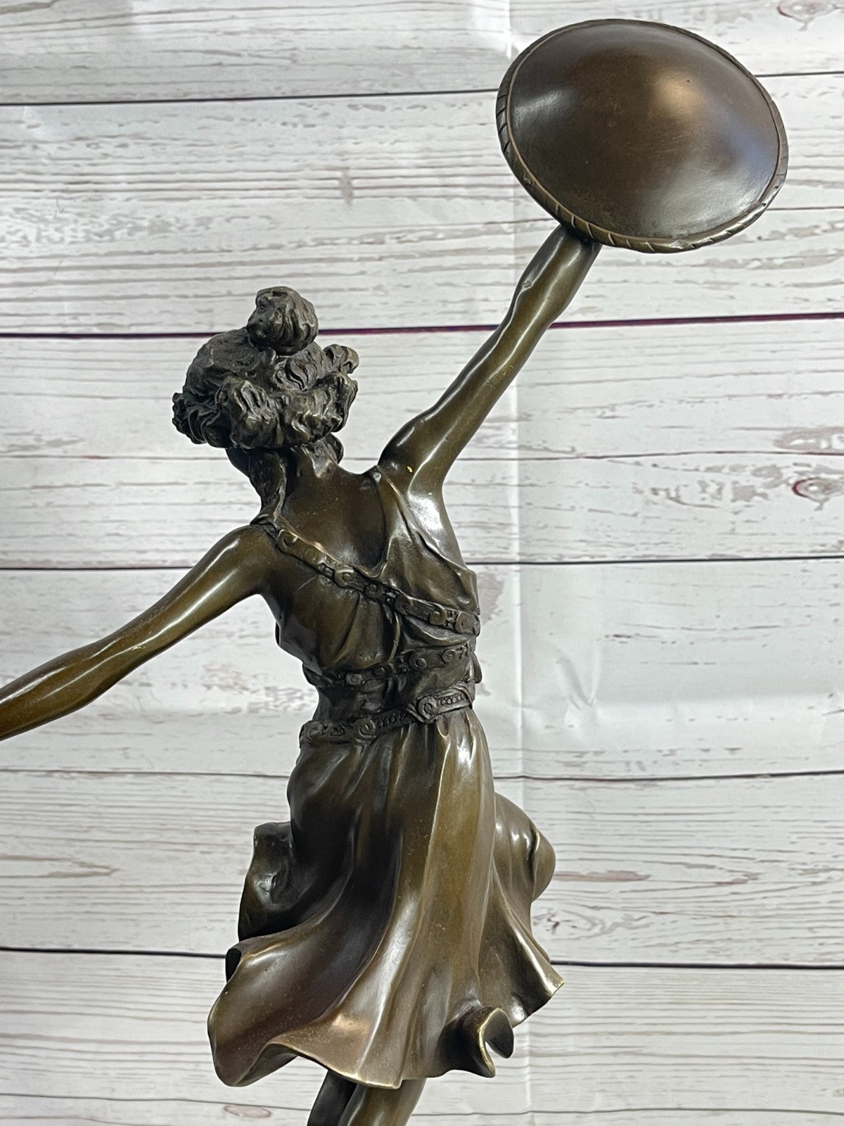 Sensational Oriental Dancer Bronze Sculpture | Claire Colinet Artwork, Musician Lady Figurine