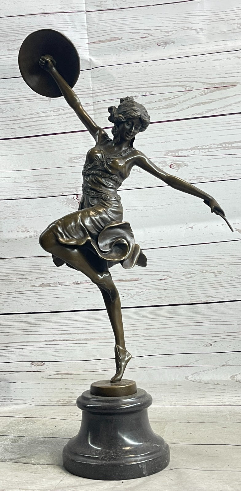 Sensational Oriental Dancer Bronze Sculpture | Claire Colinet Artwork, Musician Lady Figurine