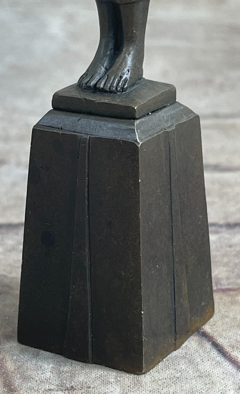 5.5" Tall Signed Roman Maiden Bronze Sculpture Statue Figure Figurine Deco Figure