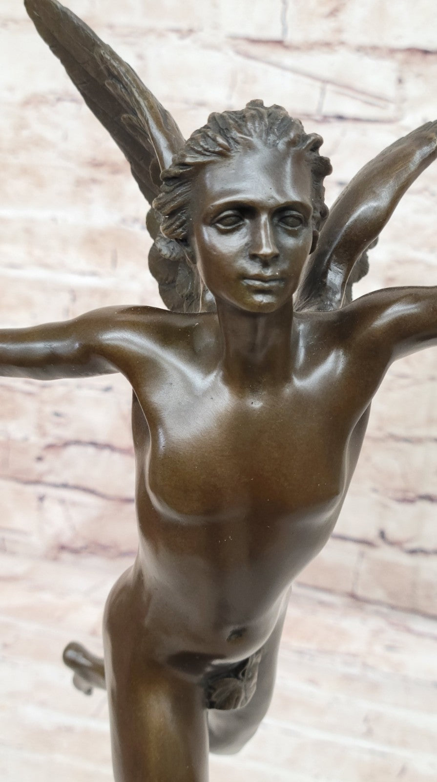 Butterfly Angel Nymph Fairy Fantasy Art 17" Elegant Bronze Marble Statue Gift