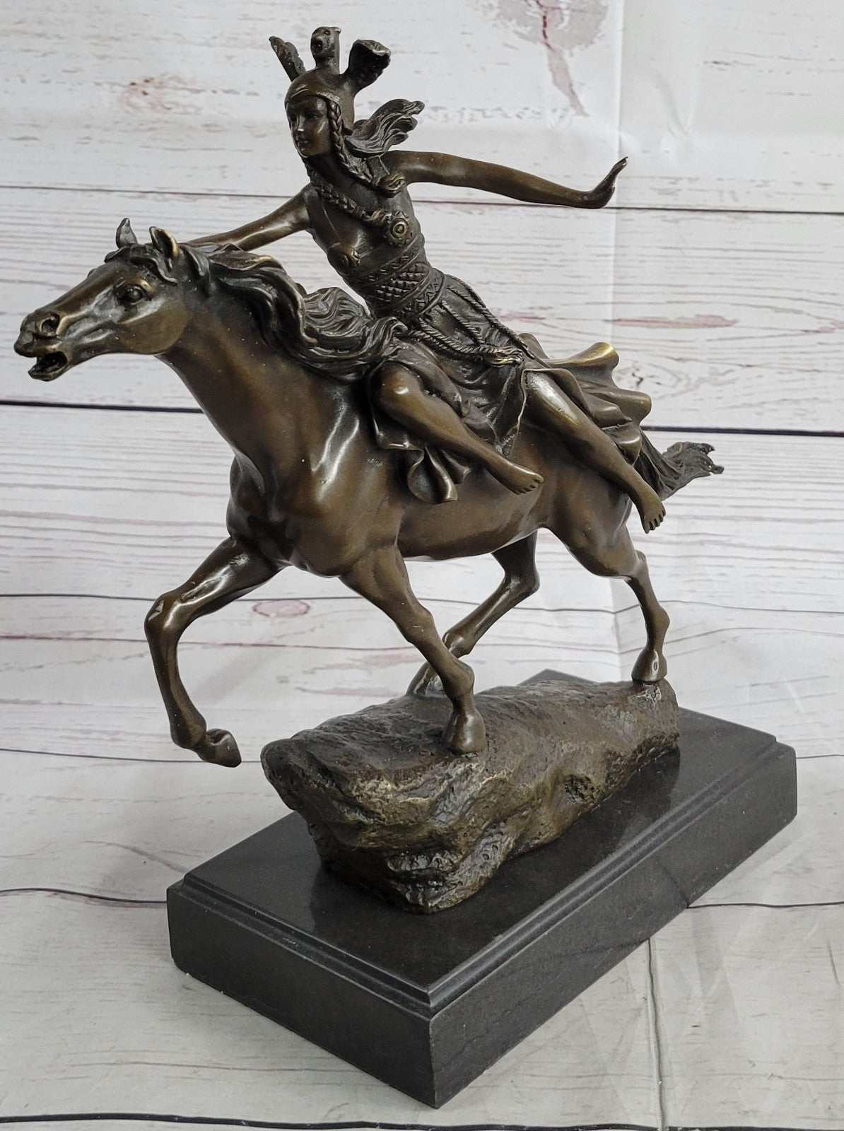 Art Deco Top Quality Detailed Bronze Artwork Female Naked Nude Bronze Statue