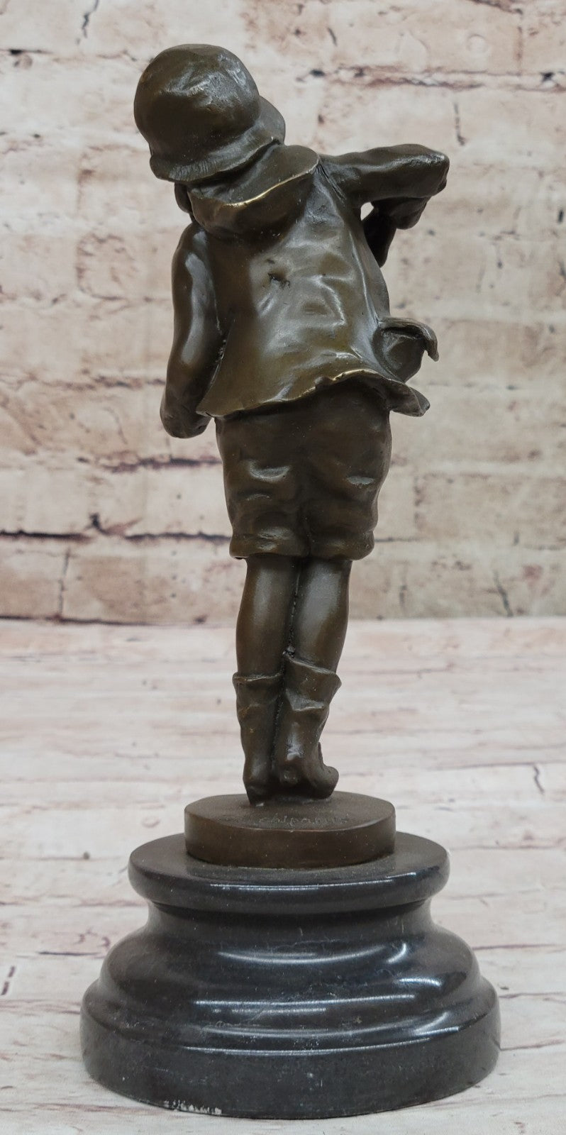 Kids Statue Accordion Boy Bronze Child Sculpture, D. H. Chiparus Handcrafted Art