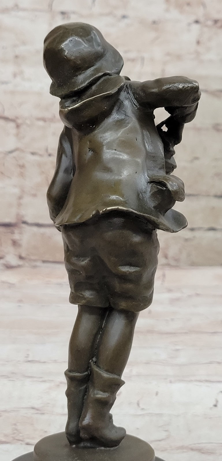 Kids Statue Accordion Boy Bronze Child Sculpture, D. H. Chiparus Handcrafted Art