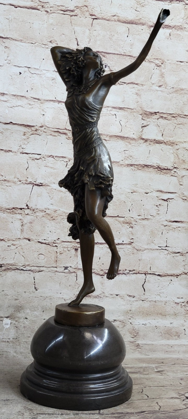 100% Solid Bronze Egyptian Dancer Sculpture Outdoor/Indoor Statue Figure