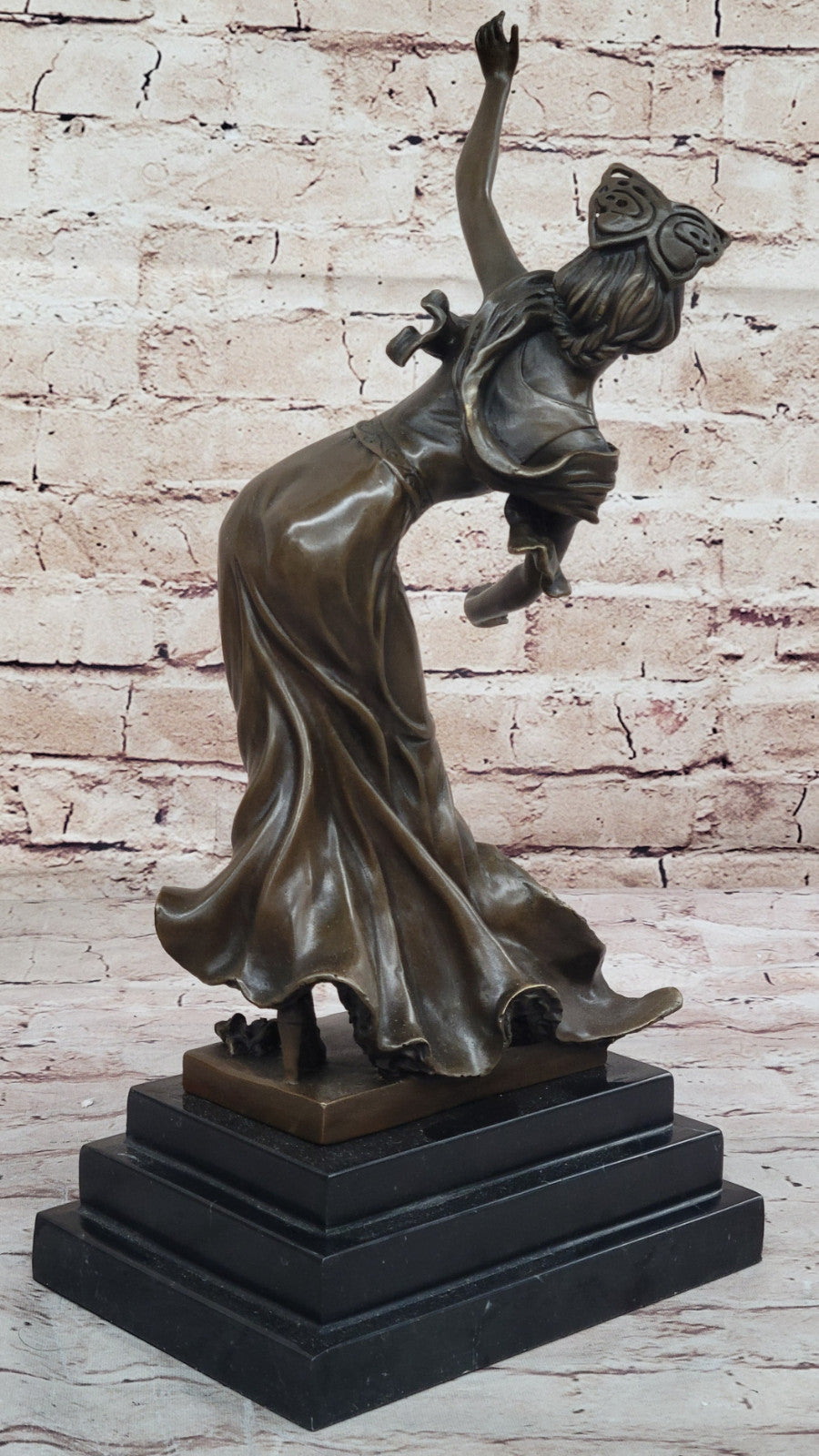 Timeless Artwork: Colinet`s Handmade Bronze Sculpture - Spanish Dancer, Art Deco