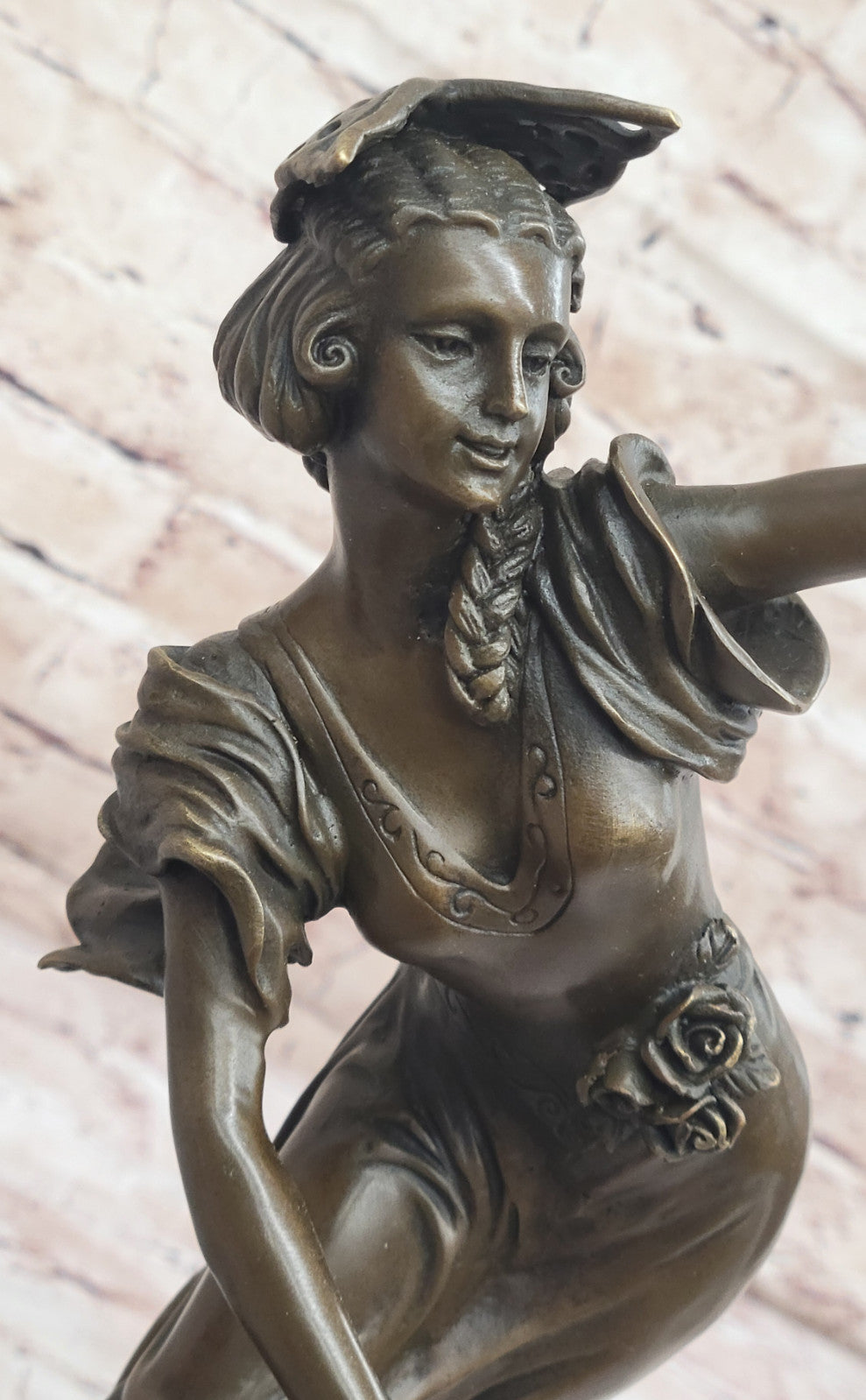 Timeless Artwork: Colinet`s Handmade Bronze Sculpture - Spanish Dancer, Art Deco