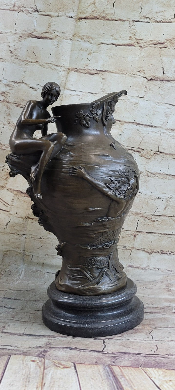 Handmade Bronze Sculpture Artwork Sexy Female Museum Quality Figurine Artwork