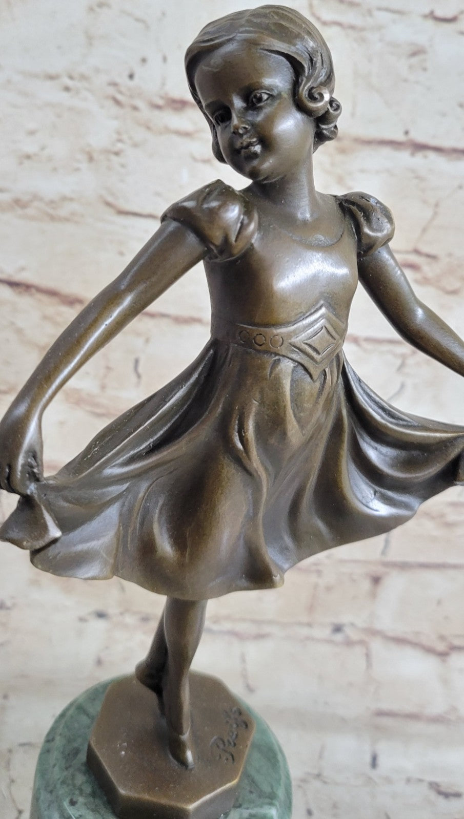 Preiss 12.5 Inch Dancing Ballerina Ballet Girl People Bronze Sculpture Statue