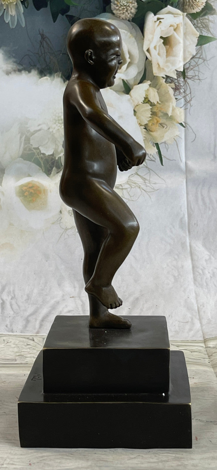 Hot Cast Baby Crying by Miguel Lopez Known As Milo Bronze sculpture Statue