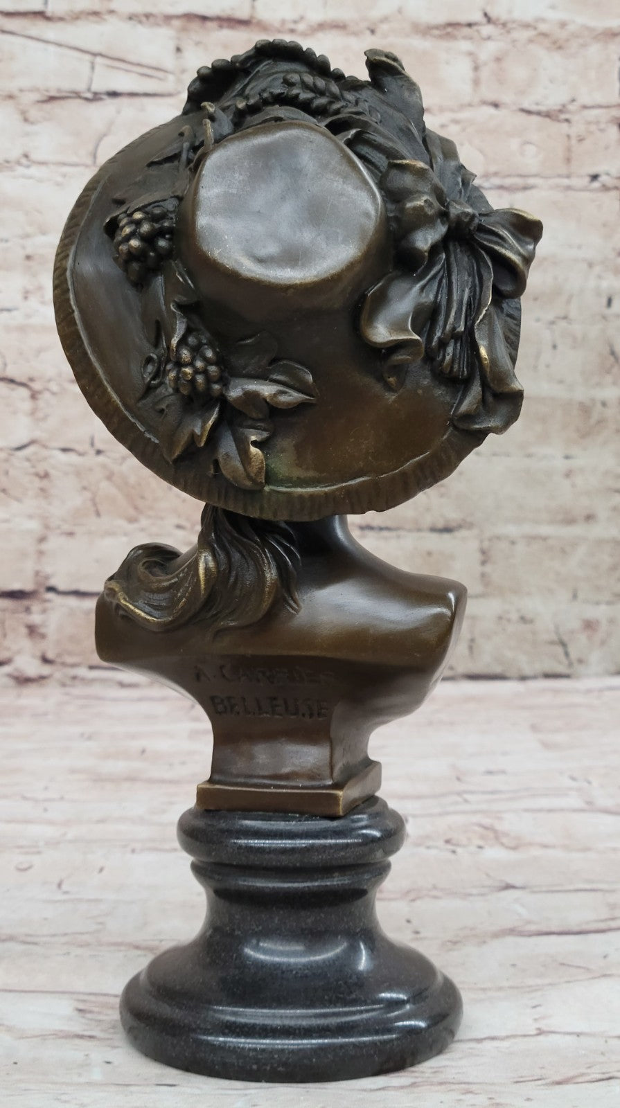 Handcrafted bronze sculpture SALE Bust Girl Sexy Nude Elegant Carrier Signed