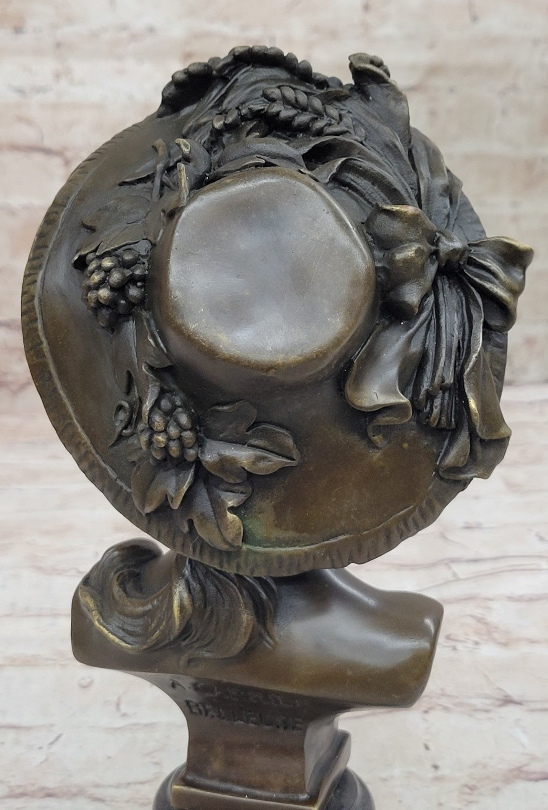 Handcrafted bronze sculpture SALE Bust Girl Sexy Nude Elegant Carrier Signed