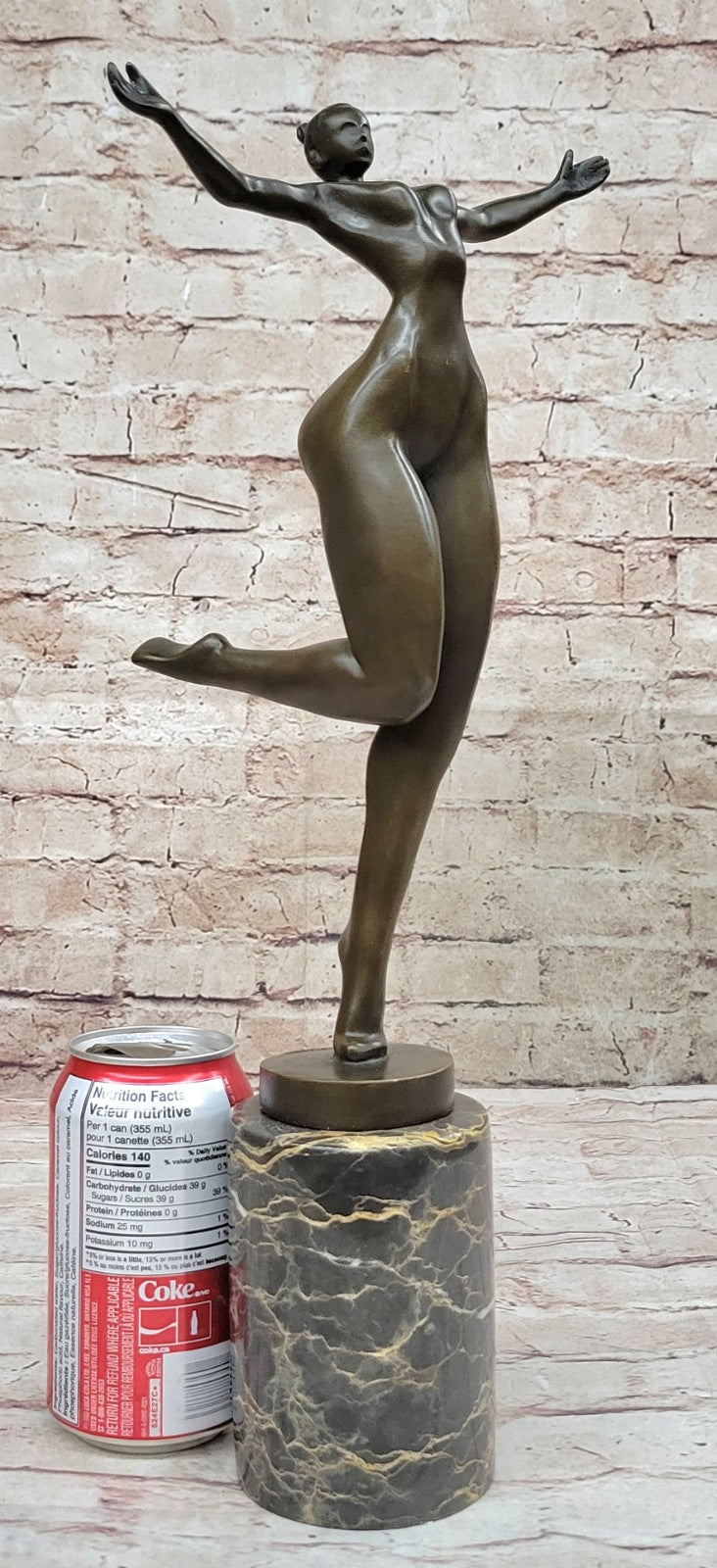 Handcrafted bronze sculpture SALE Modern Abstract Girl Nude Cubism Juno Signed