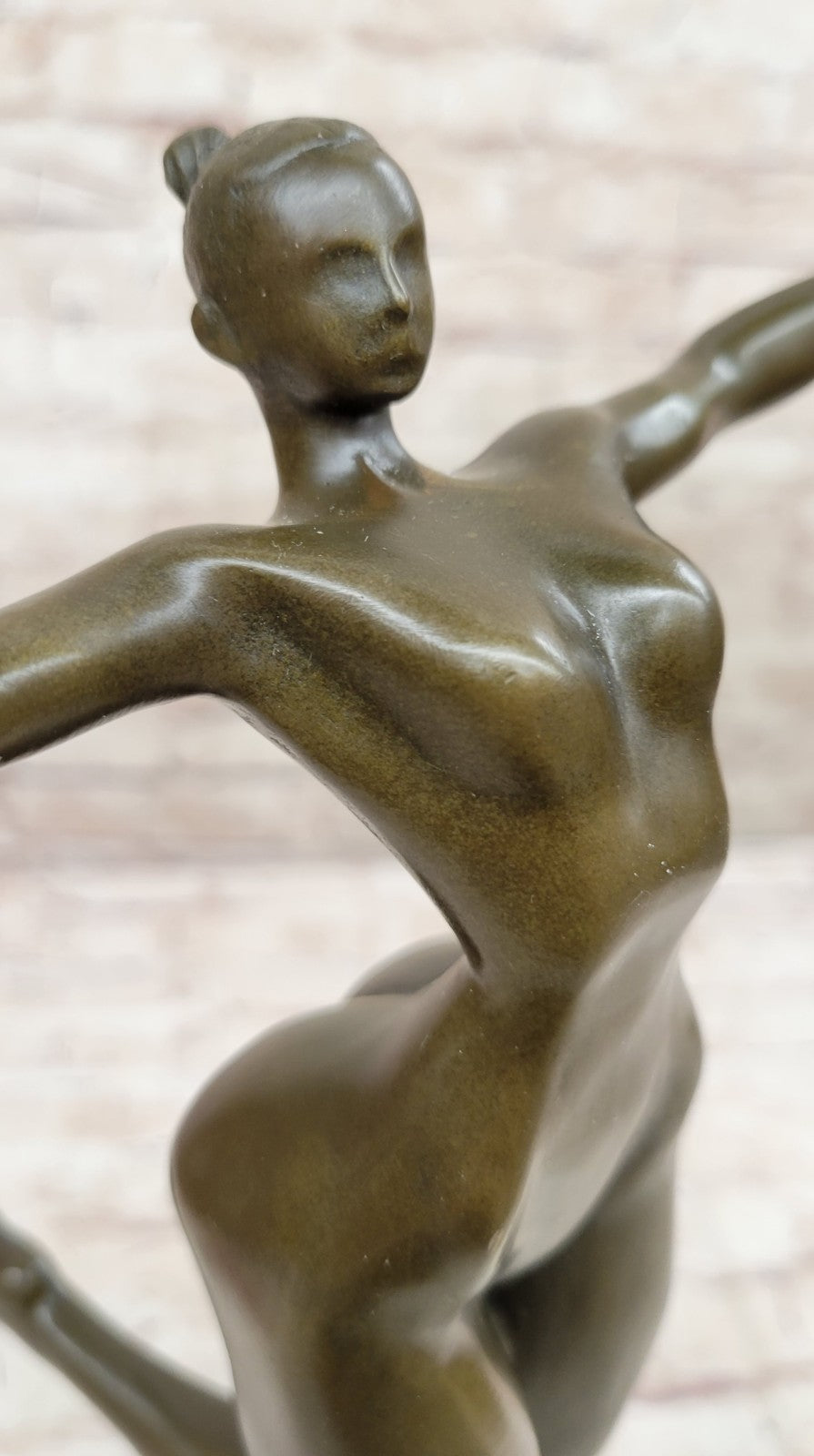 Handcrafted bronze sculpture SALE Modern Abstract Girl Nude Cubism Juno Signed