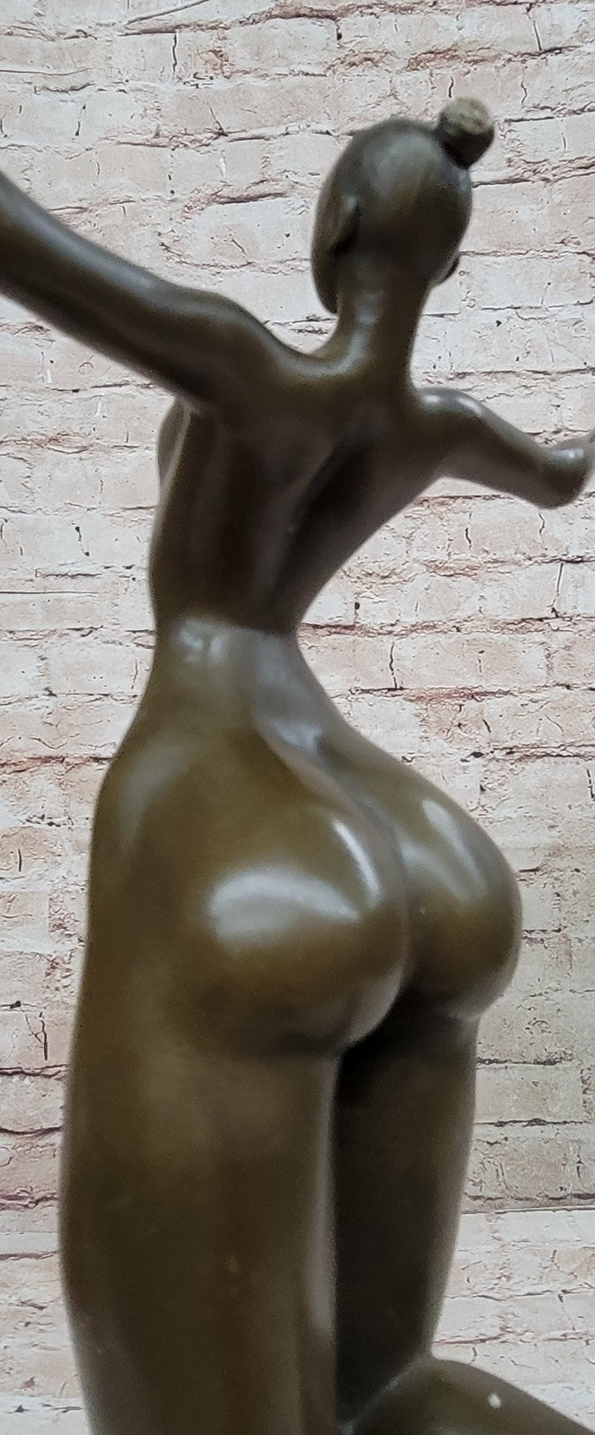Handcrafted bronze sculpture SALE Modern Abstract Girl Nude Cubism Juno Signed