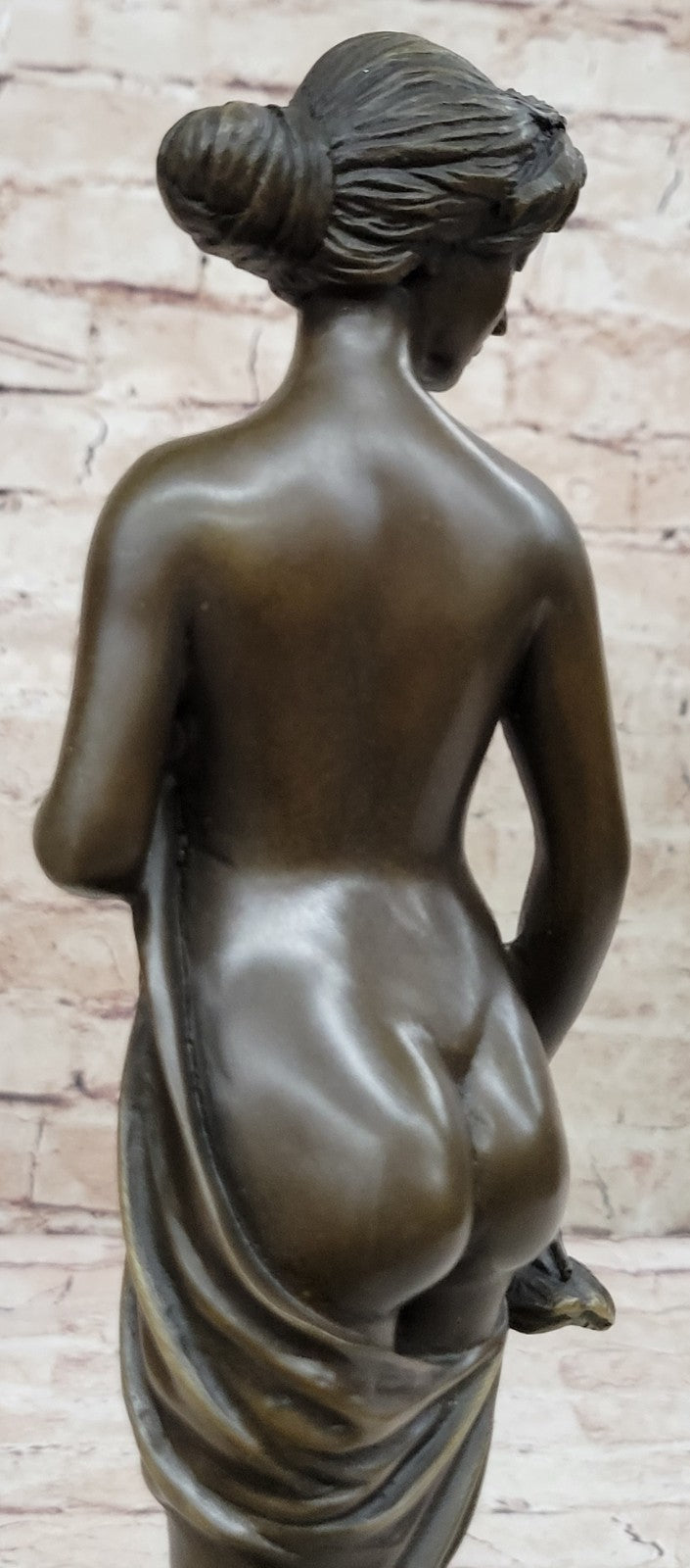 Western Bronze Marble Nude Woman Lady Standing Art Deco Sculpture Statue Sale