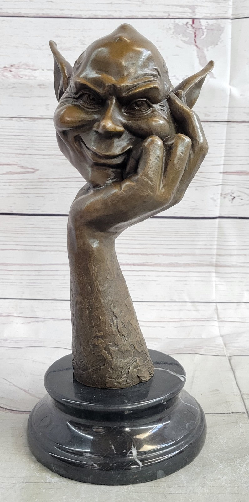DIY Yoda Garden Gnome Star War Collectible Bronze Sculpture Figurine Gift Decor