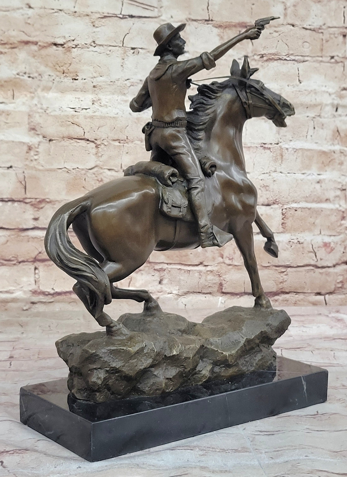 Old School Charm: Karl Kauba`s Cowboy on Horse - Collectible Bronze Artwork
