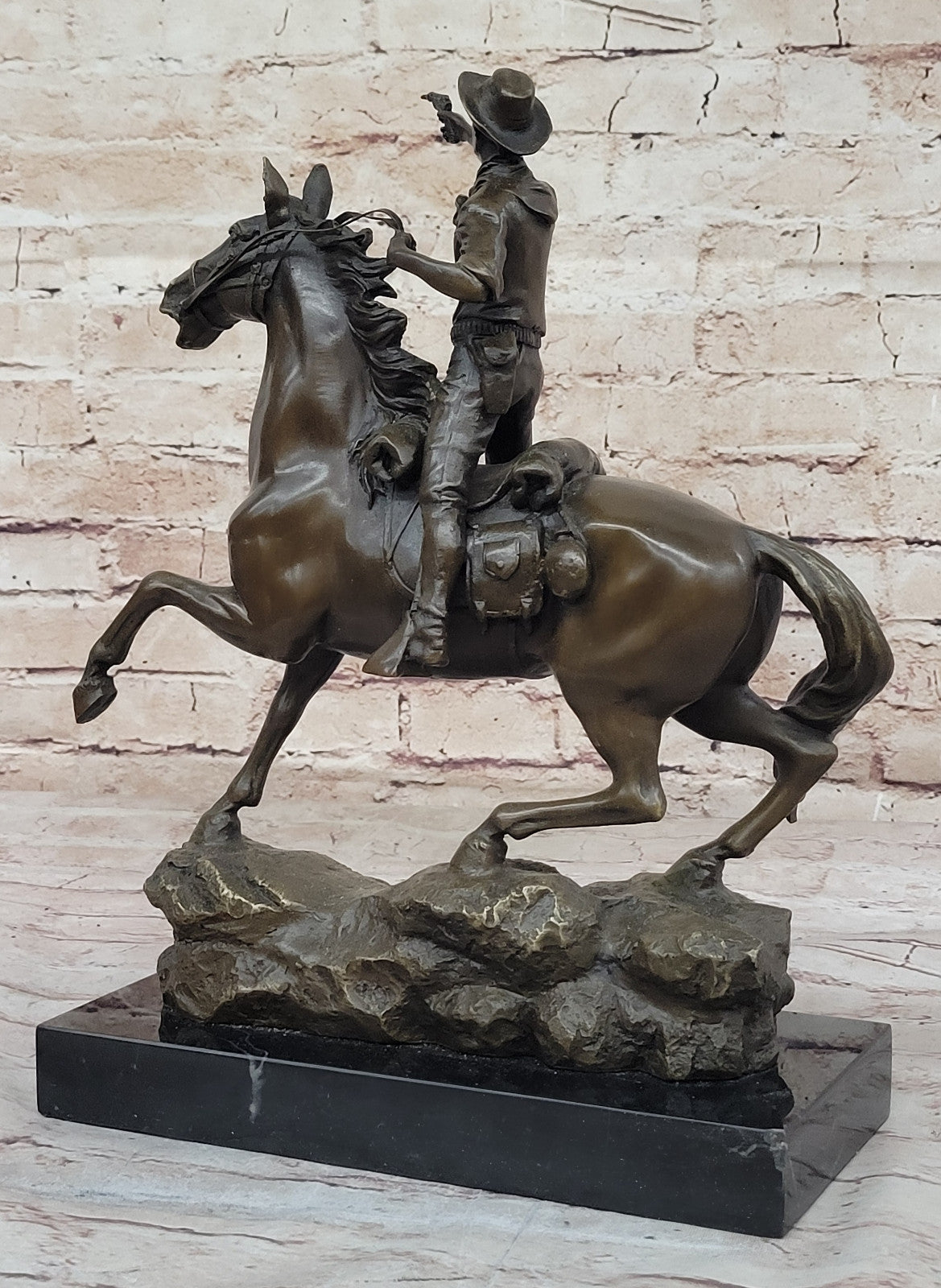 Old School Charm: Karl Kauba`s Cowboy on Horse - Collectible Bronze Artwork