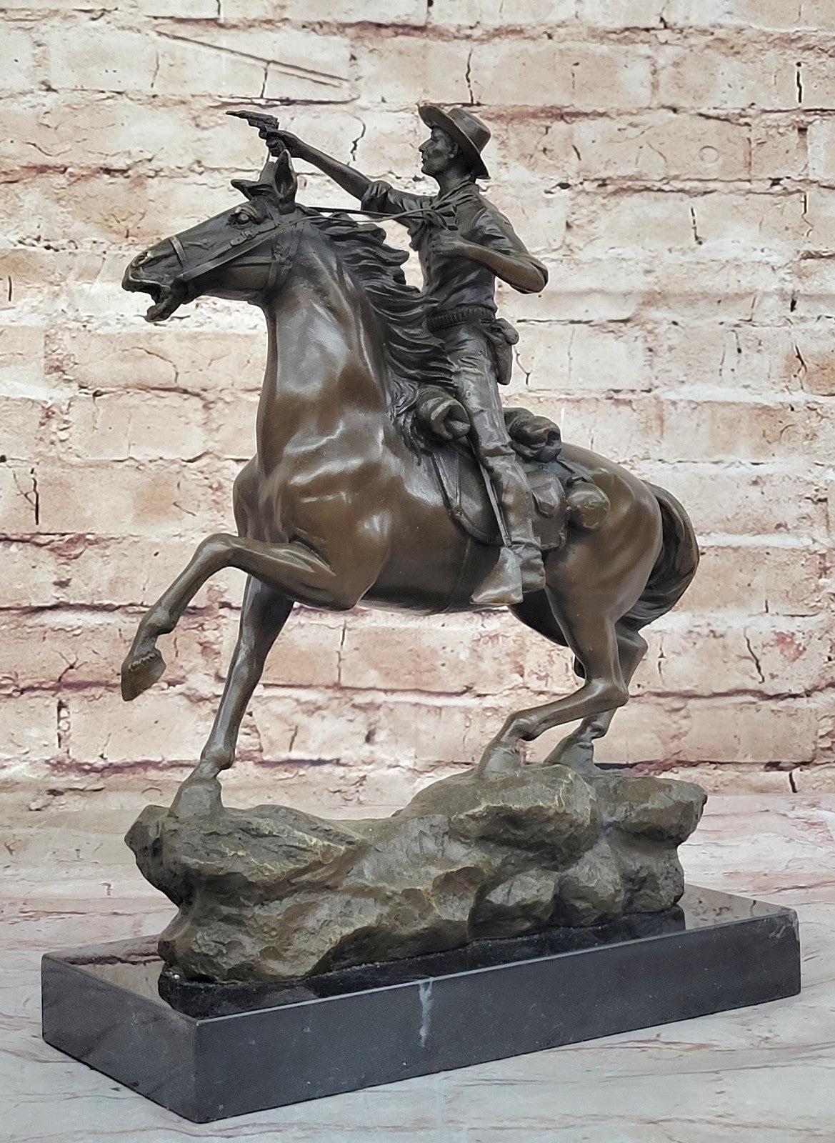 Old School Charm: Karl Kauba`s Cowboy on Horse - Collectible Bronze Artwork