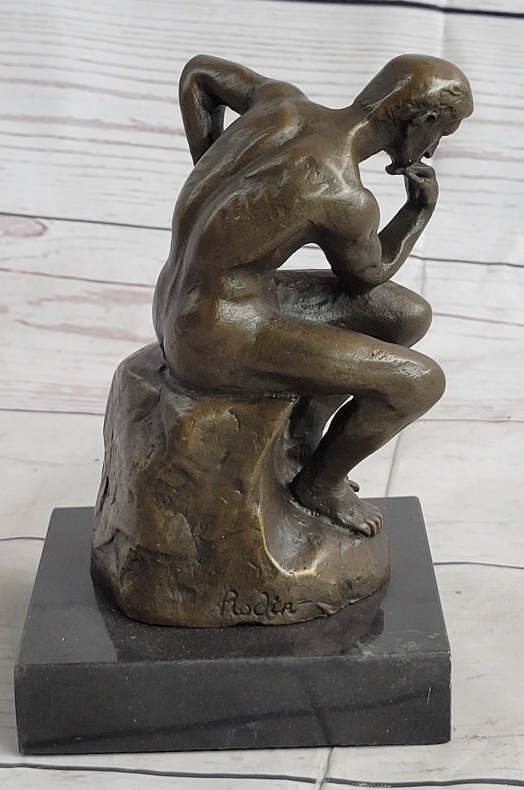 Buy Rodin’s The Thinker Bronze Marble Statue – Classical Male Nude Sculpture Art for Sale