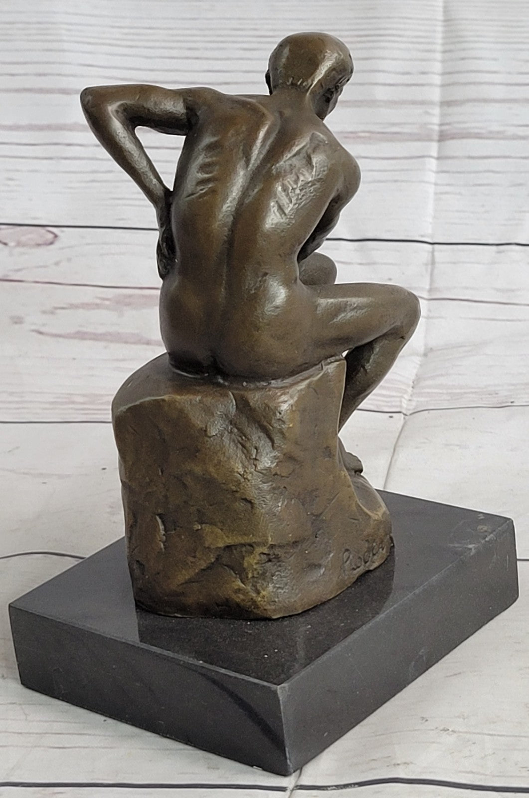 Buy Rodin’s The Thinker Bronze Marble Statue – Classical Male Nude Sculpture Art for Sale