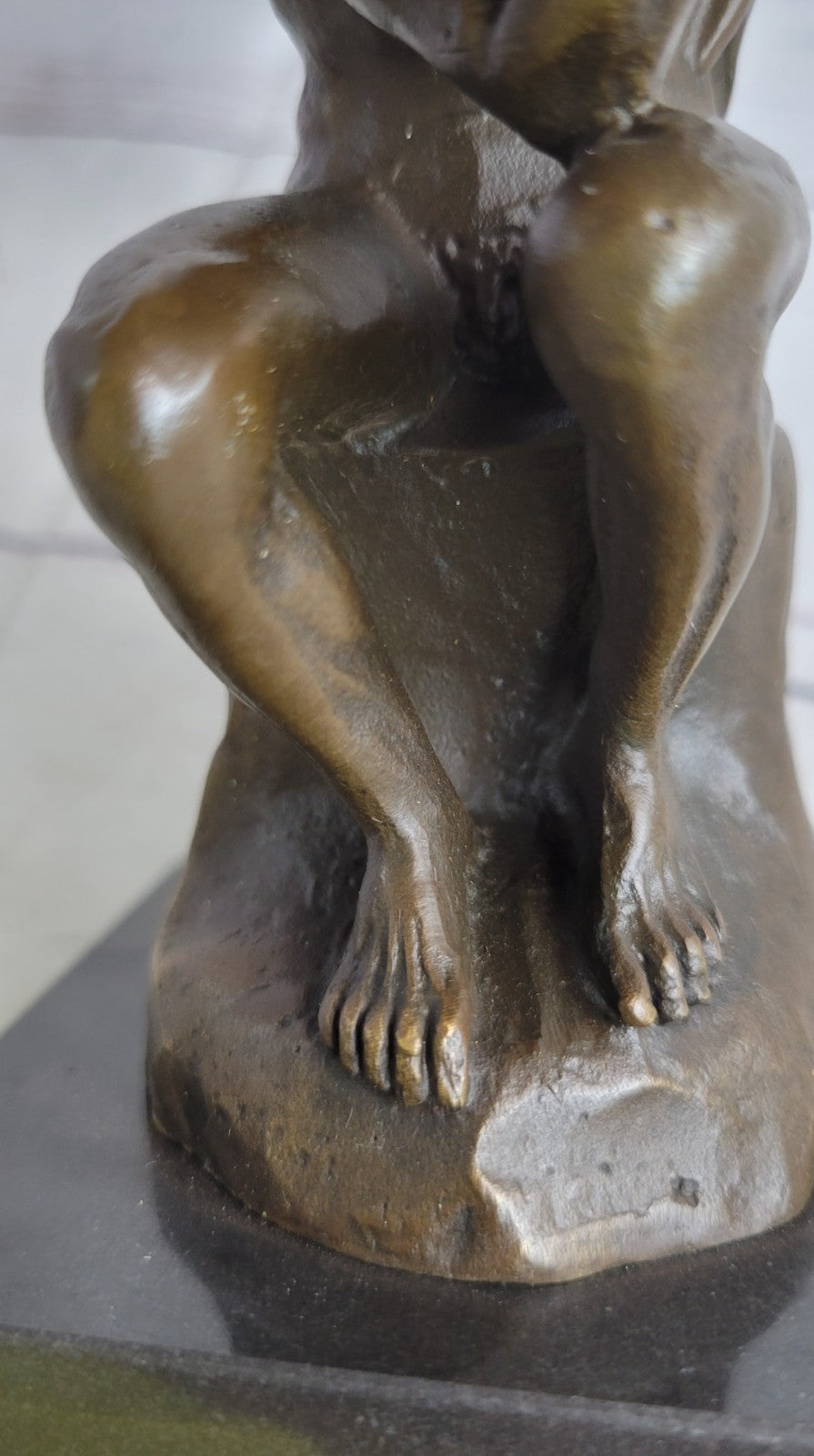 Rodin Rodin`s The Thinker Classical Male Nude Bronze Marble Statue Sculpture Art