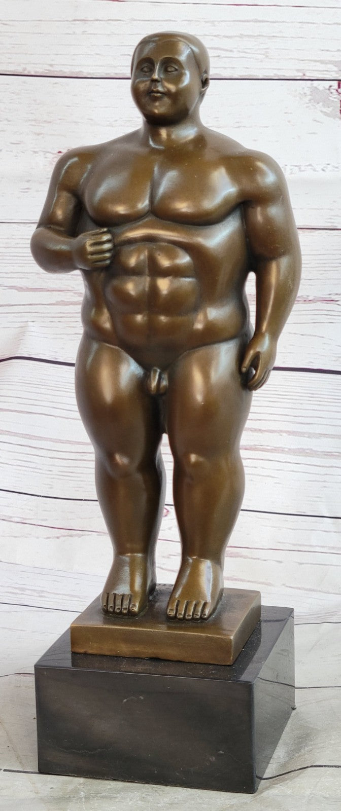 Abstract Modern Art Nude Fit Man Bronze Sculpture Home Office Collectible Statue