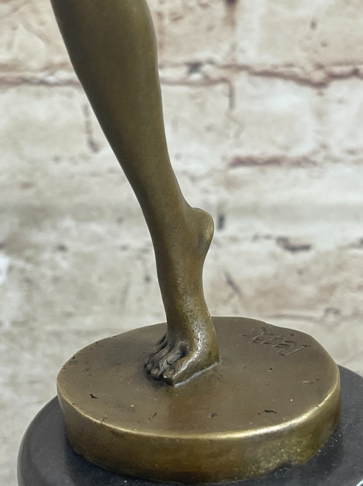 Free Fall Dancer Posing Bronze Marble Sculpture Marble Base Figurine Statue Gift