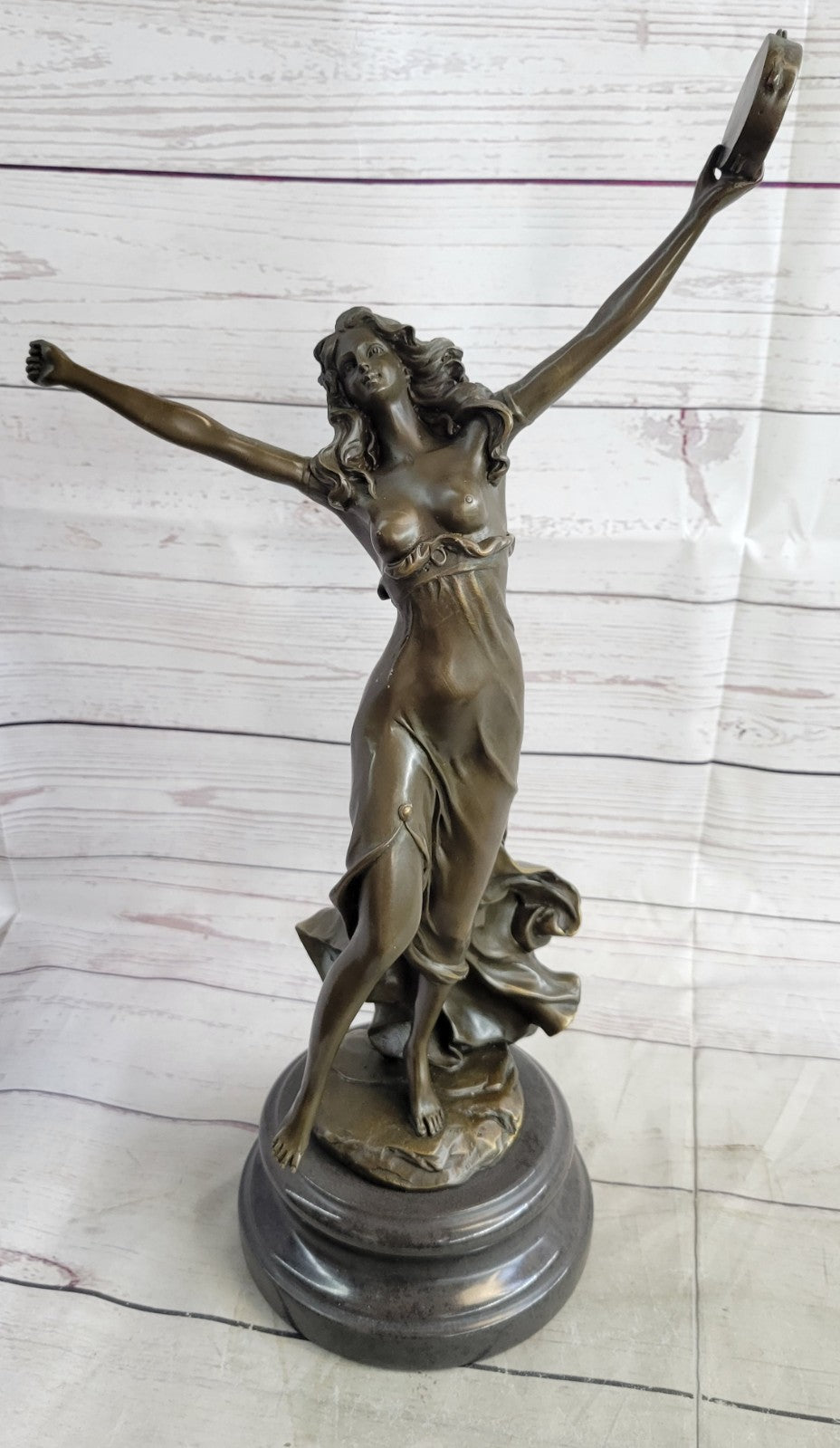 A Finely Casted Patinated Bronze Sculpture of a Dancer Zingara by Cesaro Artwork