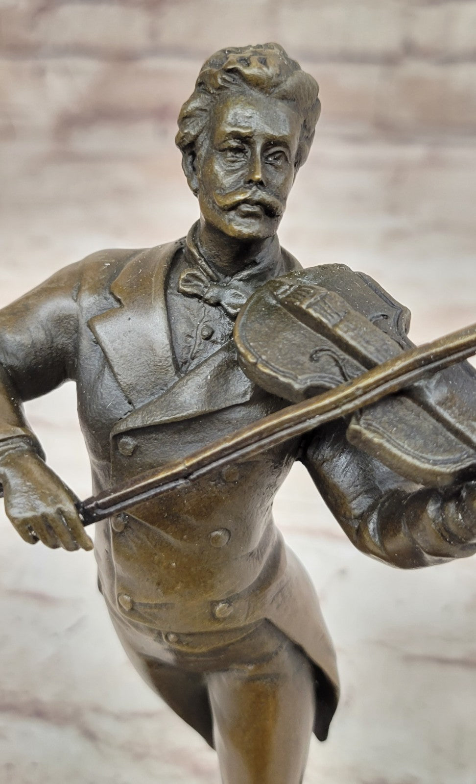 Art Deco Johann Strauss Playing Violin by Spanish Artist Miguel Lopez (Milo)