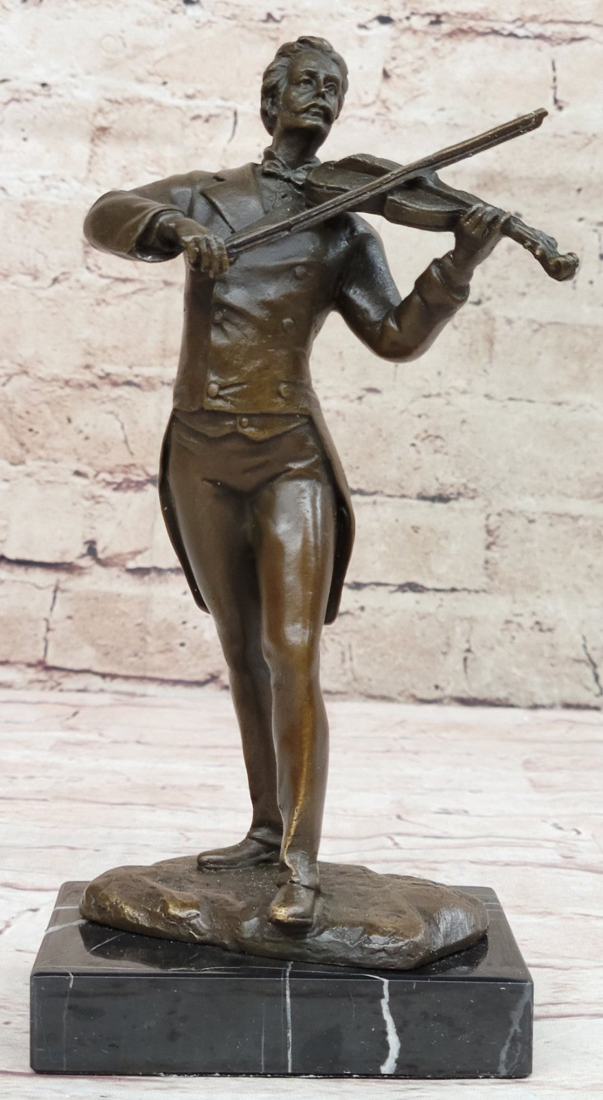 Art Deco Johann Strauss Playing Violin by Spanish Artist Miguel Lopez (Milo)