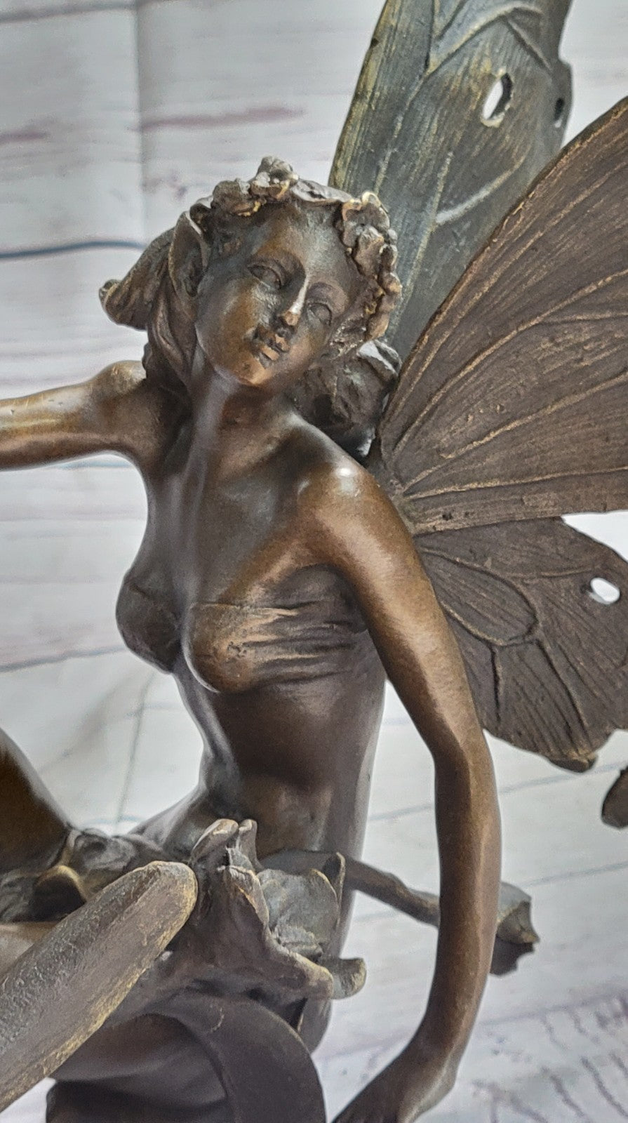 Original Sign Fantasy Fairy Bronze Sculpture Figurine Art Figure Statue Hot Cast