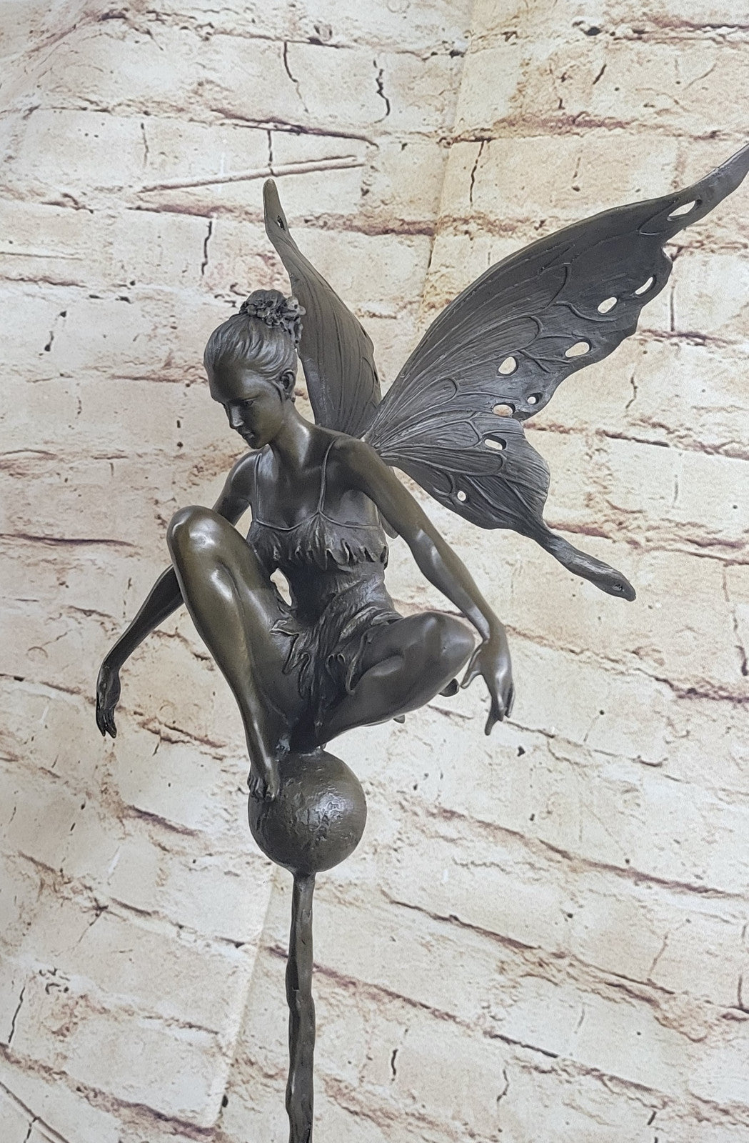 Fairy Angel 100% Real Bronze Figural Sculpture Original Hot Cast Home Decoration