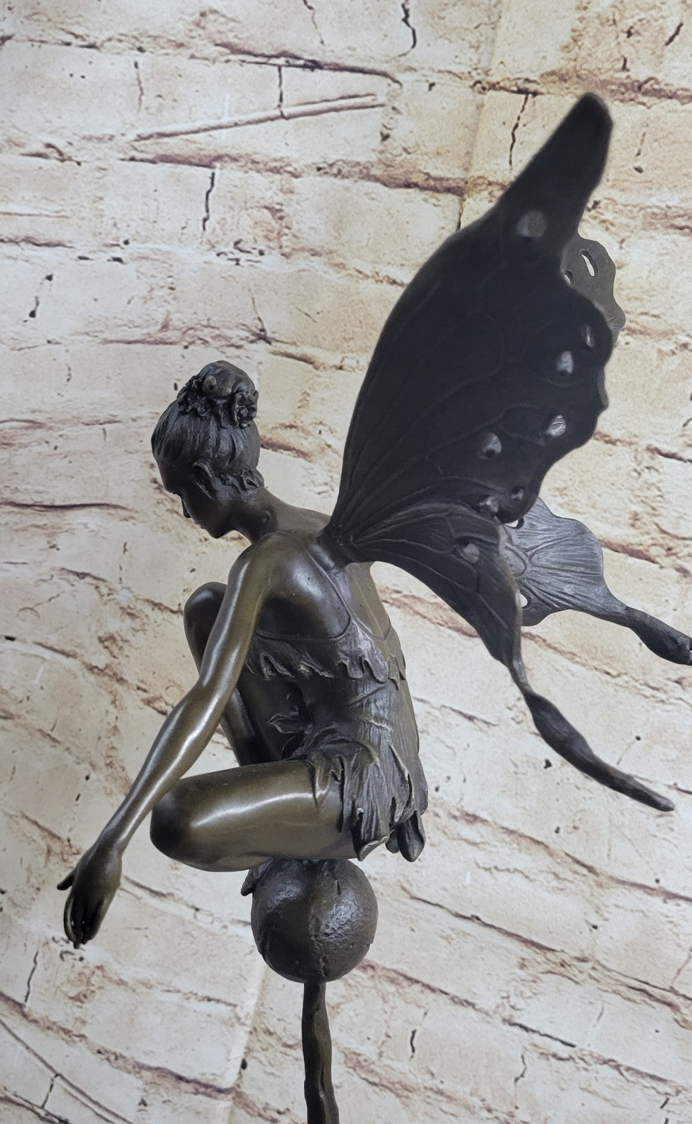 Fairy Angel 100% Real Bronze Figural Sculpture Original Hot Cast Home Decoration